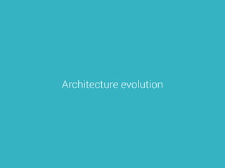 Architecture evolution
 