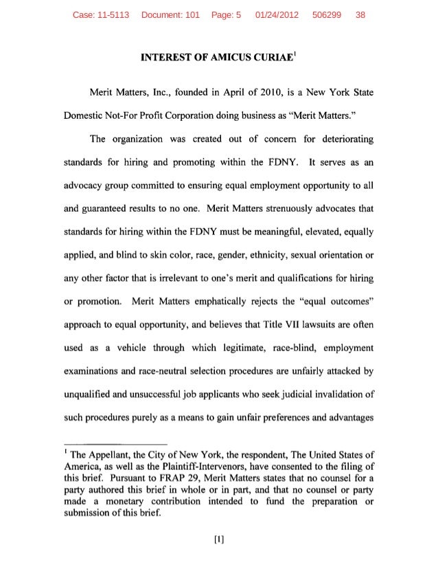 Amicus Brief For Merit Matters