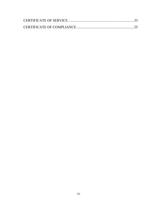 iv
CERTIFICATE OF SERVICE .........................................................................33
CERTIFICATE OF COMPLIANCE................................................................35
 