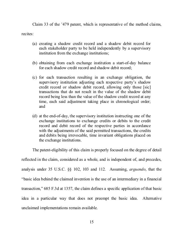 alice corporation pty ltd v cls Petitioner alice corporation is the assignee of several patents that disclose a scheme for mitigating “settlement risk,” ie, the risk that only one party to an agreed-upon financial. alice corporation pty ltd v cls Petitioner alice corporation is the assignee of several patents that disclose a scheme for mitigating “settlement risk,” ie, the risk that only one party to an agreed-upon financial.