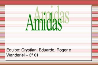 Equipe: Crystian, Eduardo, Roger e Wanderlei – 3ª 01 Amidas 