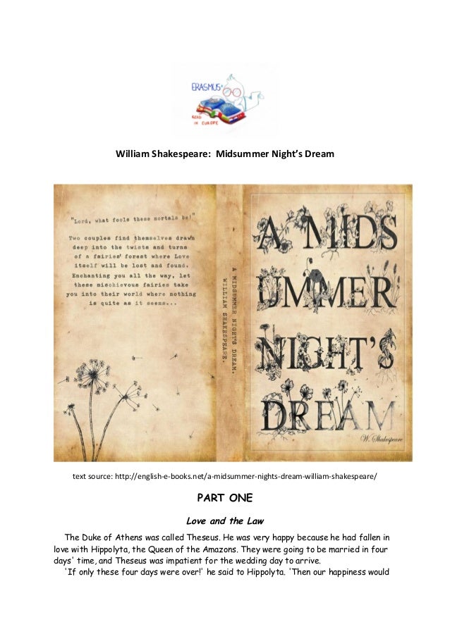 A Midsummer Night S Dream W Shakespeare Competition Material