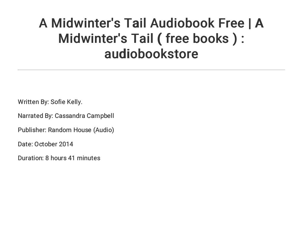 A Midwinter s Tail Audiobook Free A Midwinter s Tail Free Books