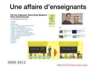 Une affaire d’enseignants
http://bit.ly/classe-inversée
2008-2012
 