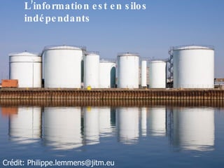 L’info rmatio n e s t e n s ilo s
      indé pe ndants




Crédit: Philippe.lemmens@jitm.eu
 