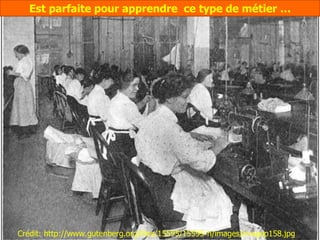Est parfaite pour apprendre ce type de métier …




Crédit: http://www.gutenberg.org/files/15595/15595-h/images/imagep158.jpg
 