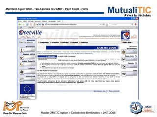 Mercredi 5 juin 2008 - 12e Assises de l'AMIF - Parc Floral - Paris Master 2 MITIC option « Collectivités territoriales » 2007/2008  
