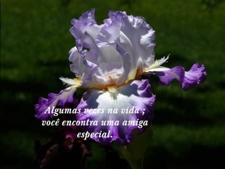 Algumas vezes na vida ;
você encontra uma amiga
especial.

 
