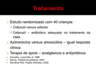 Fatores de RiscoFumante passivo – otite de longa duração por dano a função mucociliar.