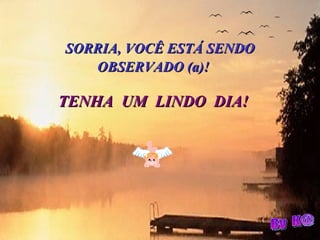    SORRIA, VOCÊ ESTÁ SENDO OBSERVADO (a)! TENHA  UM  LINDO  DIA! By  K@ 