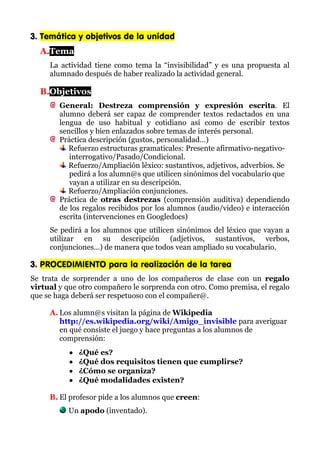 Amigo Invisible - Notas Profesor | PDF