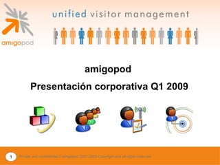 Private and confidential © amigopod 2007-2009 Copyright and all rights reserved amigopod  Presentación   corporativa  Q1 2009 