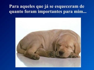 Para aqueles que já se esqueceram de
quanto foram importantes para mim...
 