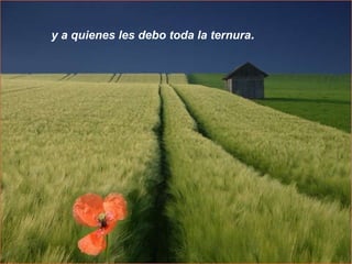 y a quienes les debo toda la ternura . 