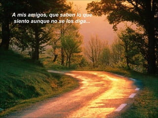 A mis amigos, que saben lo que
siento aunque no se los diga...