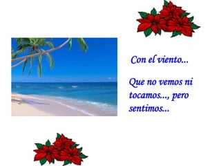 Con el viento...Que no vemos ni tocamos..., pero sentimos...