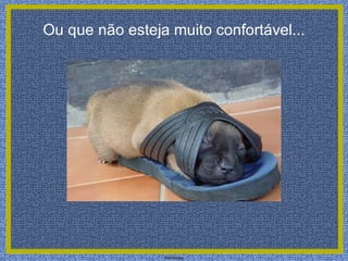 Ou que não esteja muito confortável...