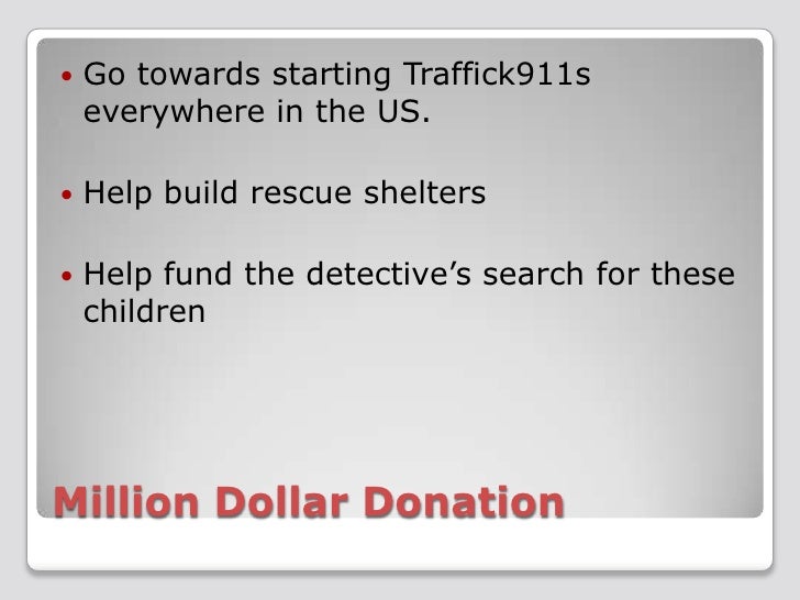 A Million Dollar Donation A Million Dollar Donation