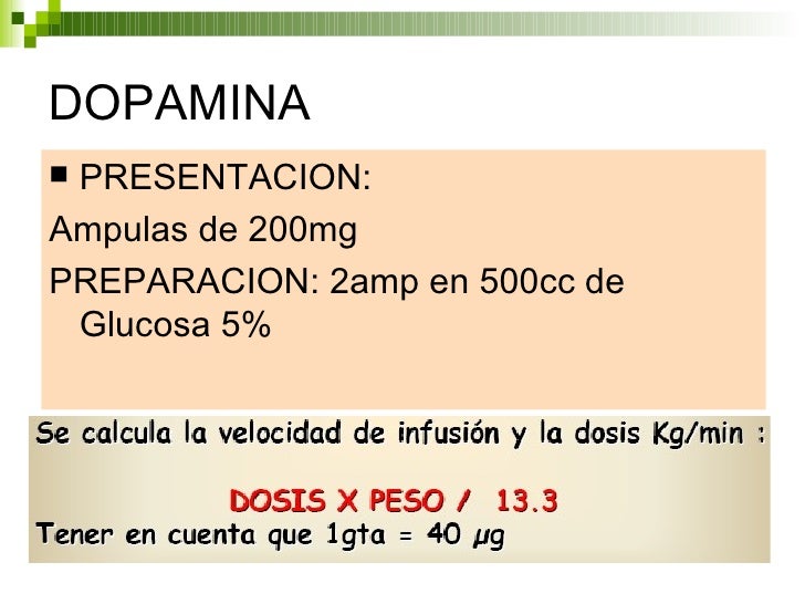 pix Dopamina Medicamento Presentacion download calculo de dosis de dopamina