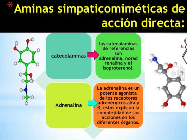 Aminas simpaticomimeticas