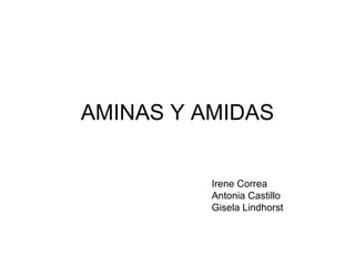 AMINAS Y AMIDAS Irene Correa Antonia Castillo Gisela Lindhorst 