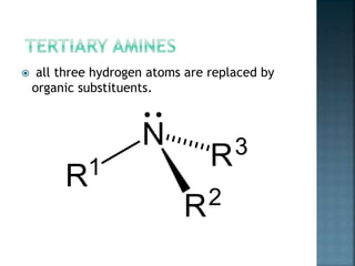  all three hydrogen atoms are replaced by
organic substituents.
 