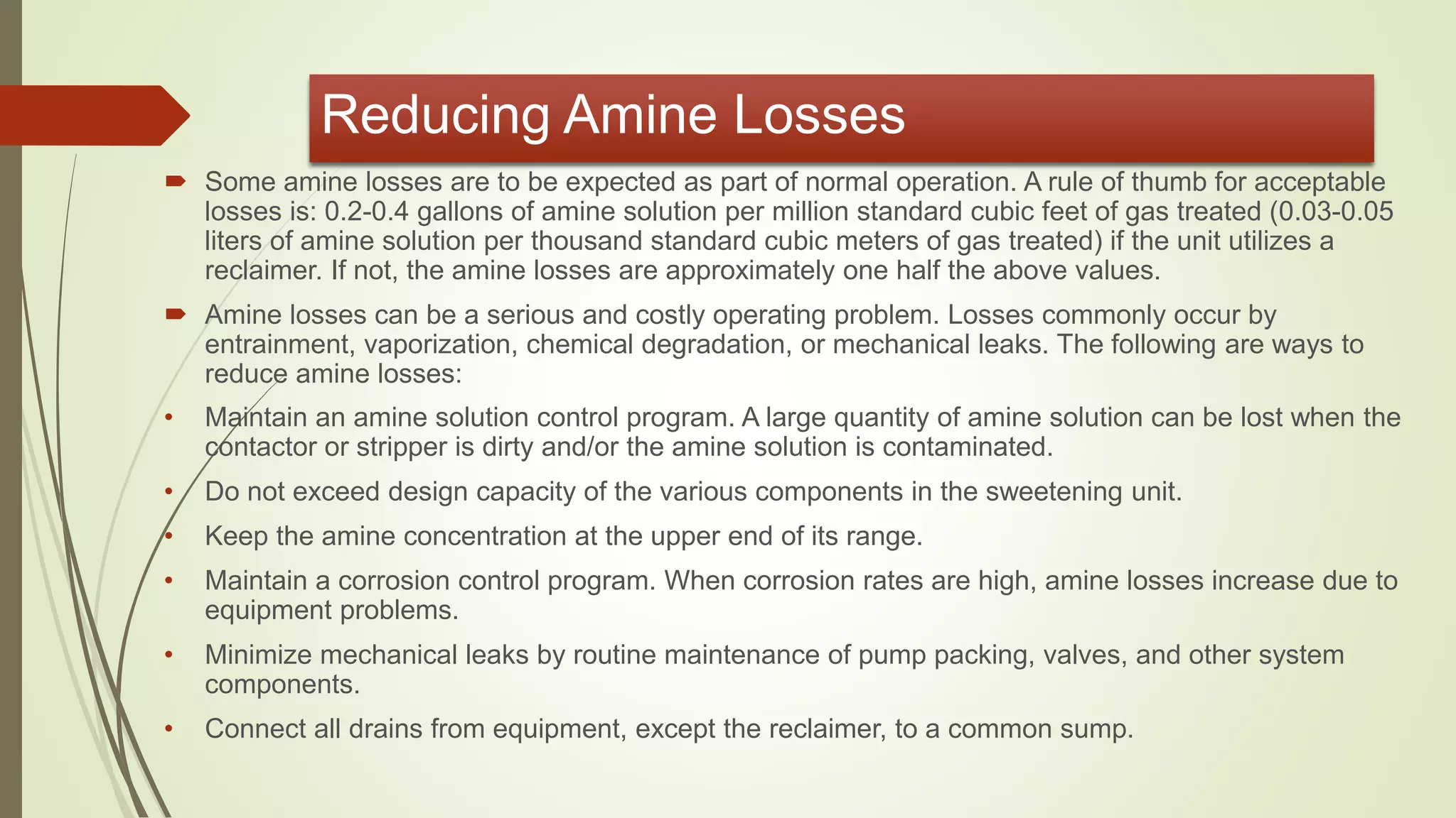Amine sweetening unit operation | PDF