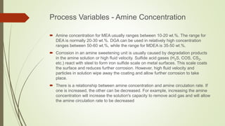 Amine sweetening unit operation | PDF