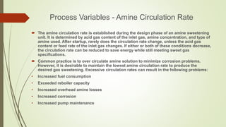 Amine sweetening unit operation | PDF