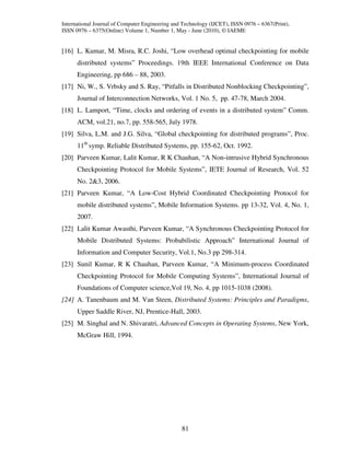 A minimum process synchronous checkpointing algorithm | PDF