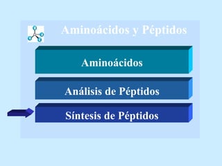 Aminoácidos y Péptidos Aminoácidos Análisis de Péptidos Síntesis de Péptidos 