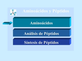 Aminoácidos y Péptidos Aminoácidos Análisis de Péptidos Síntesis de Péptidos 