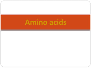 Amino acids
 