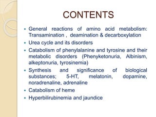Amino acid metabolism | PPTX