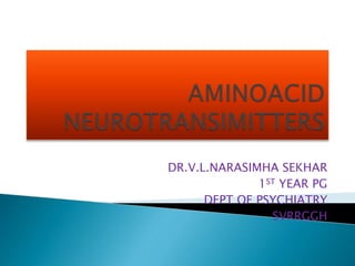 DR.V.L.NARASIMHA SEKHAR
1ST YEAR PG
DEPT OF PSYCHIATRY
SVRRGGH
 