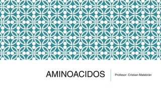 AMINOACIDOS Profesor: Cristian Malebrán
 