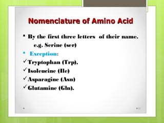 amino acids ppt Proteins structure Primary, Secondary | PPTX
