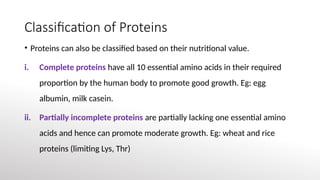 Partially Incomplete Protiens Comprehensive Overview of Proteins, Peptides, and Amino Acids in ...