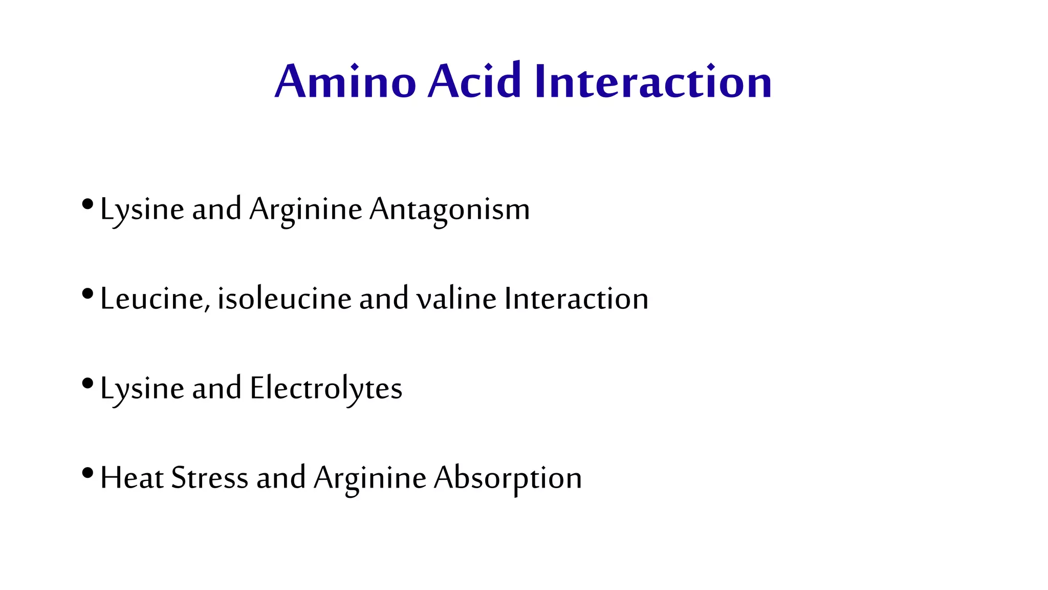 Amino acids in chicken production PPT