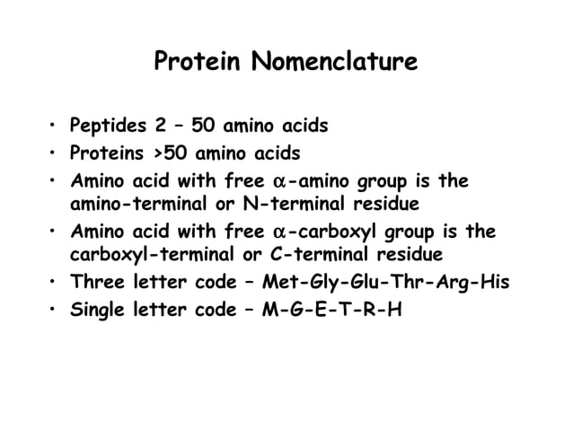 Chapter 3(part1) - Amino acids, peptides, and proteins | PPT
