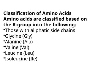 Comprehensive Overview of Amino Acids: Structure, Classification ...