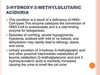Aminoaciduria and organic aciduria in neurology | PPTX