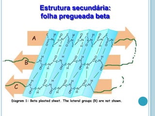 Estrutura secundária:
folha pregueada beta
 