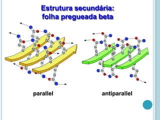 Estrutura secundária:
folha pregueada beta
 