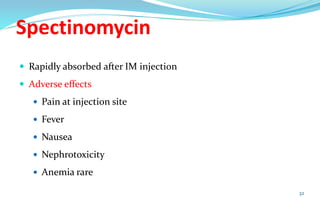 Spectinomycin Inj Pharmacology of Aminoglucoside | PPTX