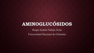 AMINOGLUCÓSIDOS
Sergio Andrés Vallejo Ávila
Universidad Nacional de Colombia
 