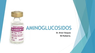 AMINOGLUCOSIDOS
Dr. Brian Vásquez
RII Pediatría.
 
