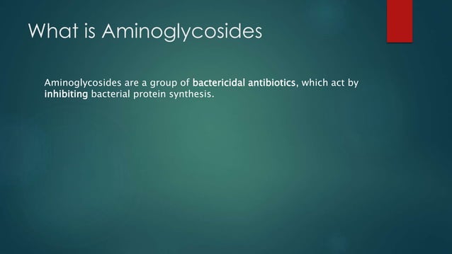 Aminoglycosides | PPTX | Infectious Diseases | Diseases and Conditions