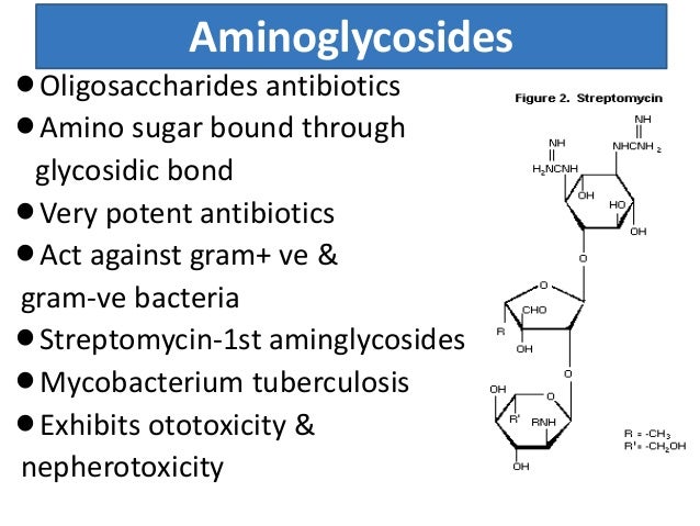 Aminoglycosides and their uses.