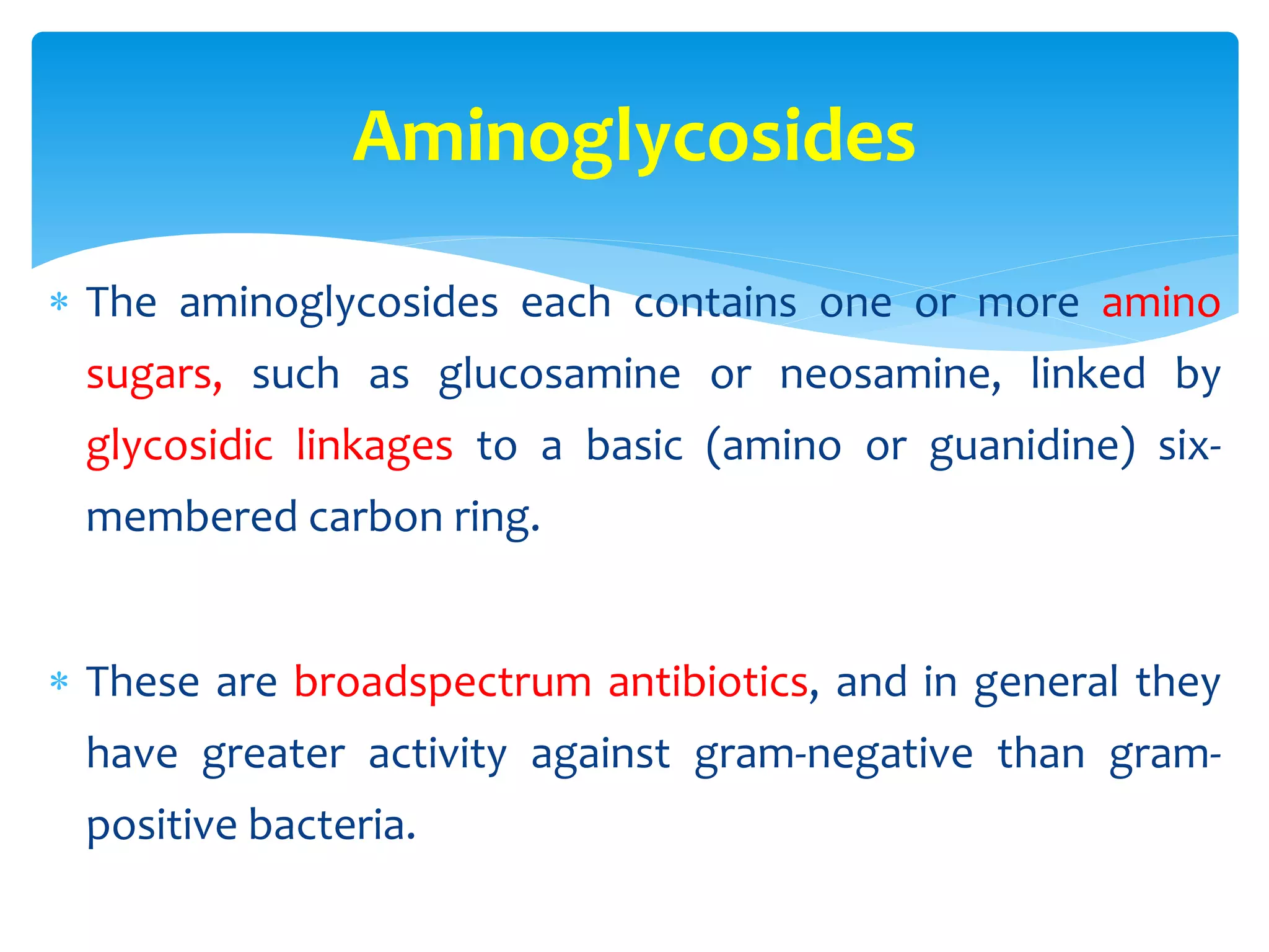 Antibiotics - Aminoglycosides | PPTX